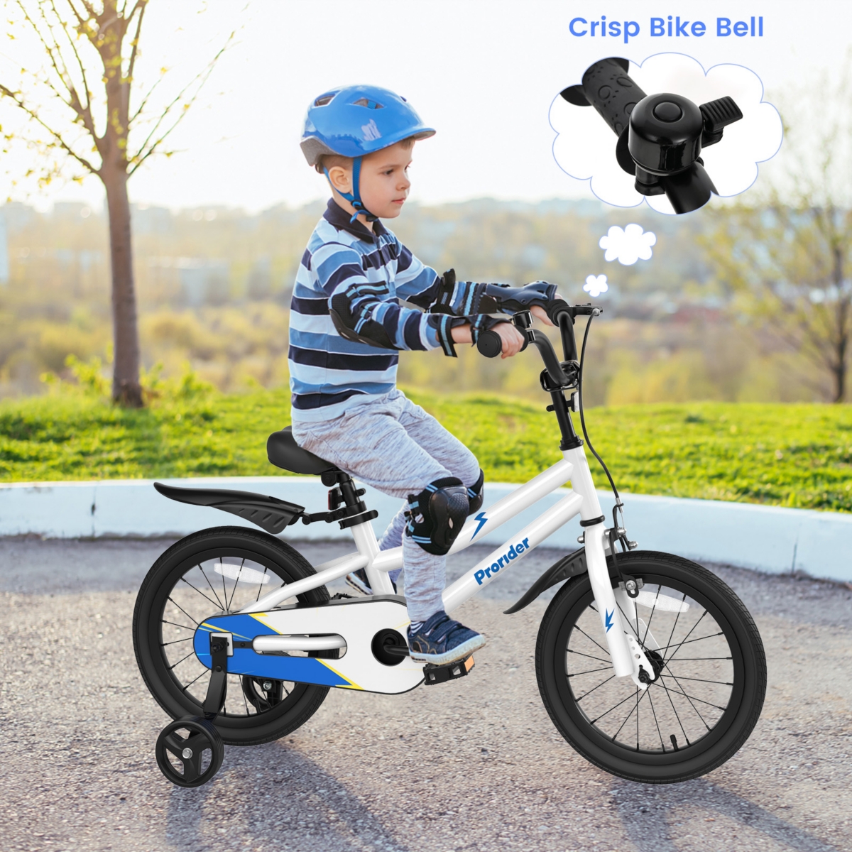 16'' Kid's Bike with Removable Training Wheels & Basket for 4-7 Years Old