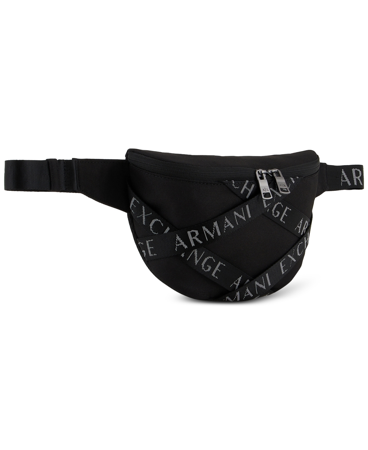 Ax Armani Exchange Men's Criss-cross Belt Bag In Nero