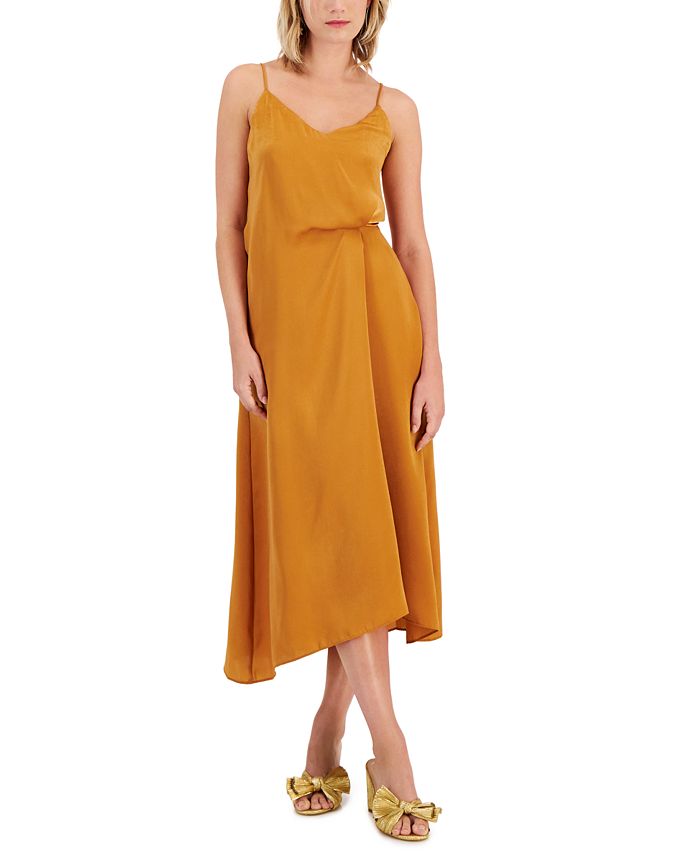 Women s Solid Rowan Twist Front Slip Dress