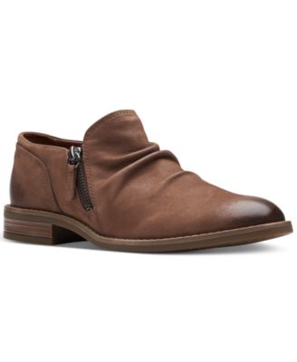 Clarks - Women's Camzin Pace Ruched Zip Ankle Booties