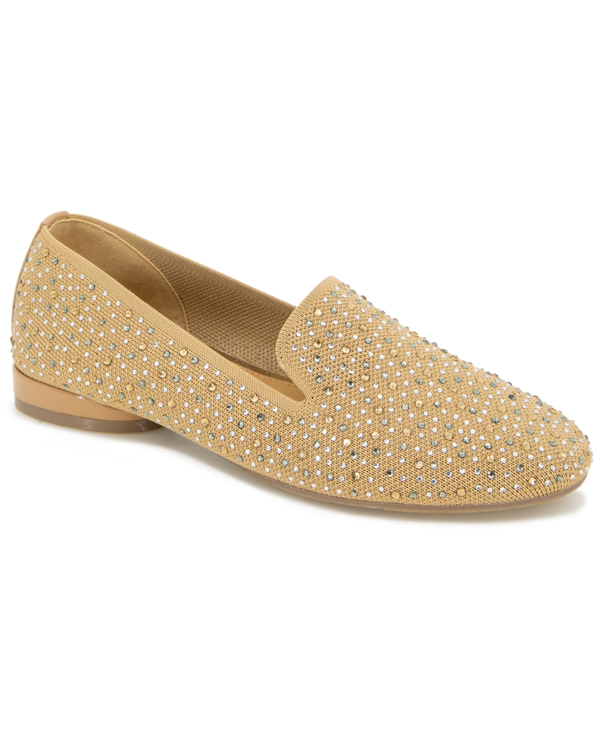 Kenneth Cole Reaction Women's Unity Round Toe Ballet Flats In Biscuit Knit And Polyurethane