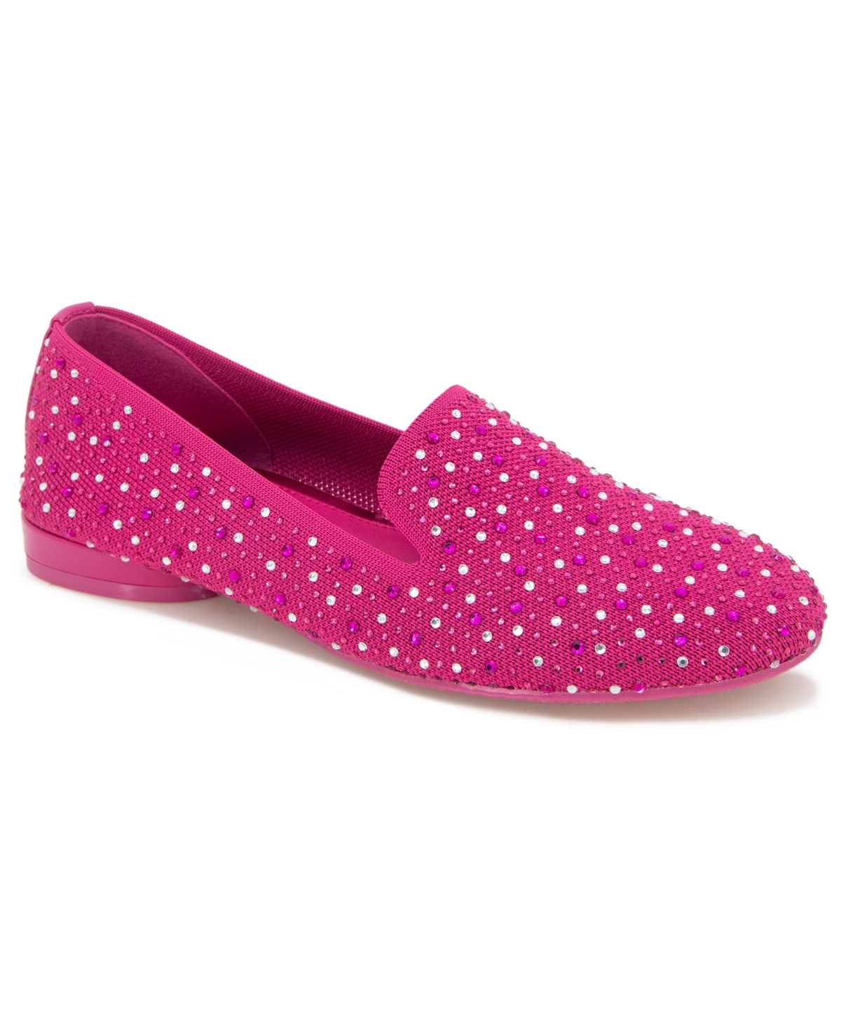 Kenneth Cole Reaction Women's Unity Round Toe Ballet Flats In Pink Knit And Polyurethane
