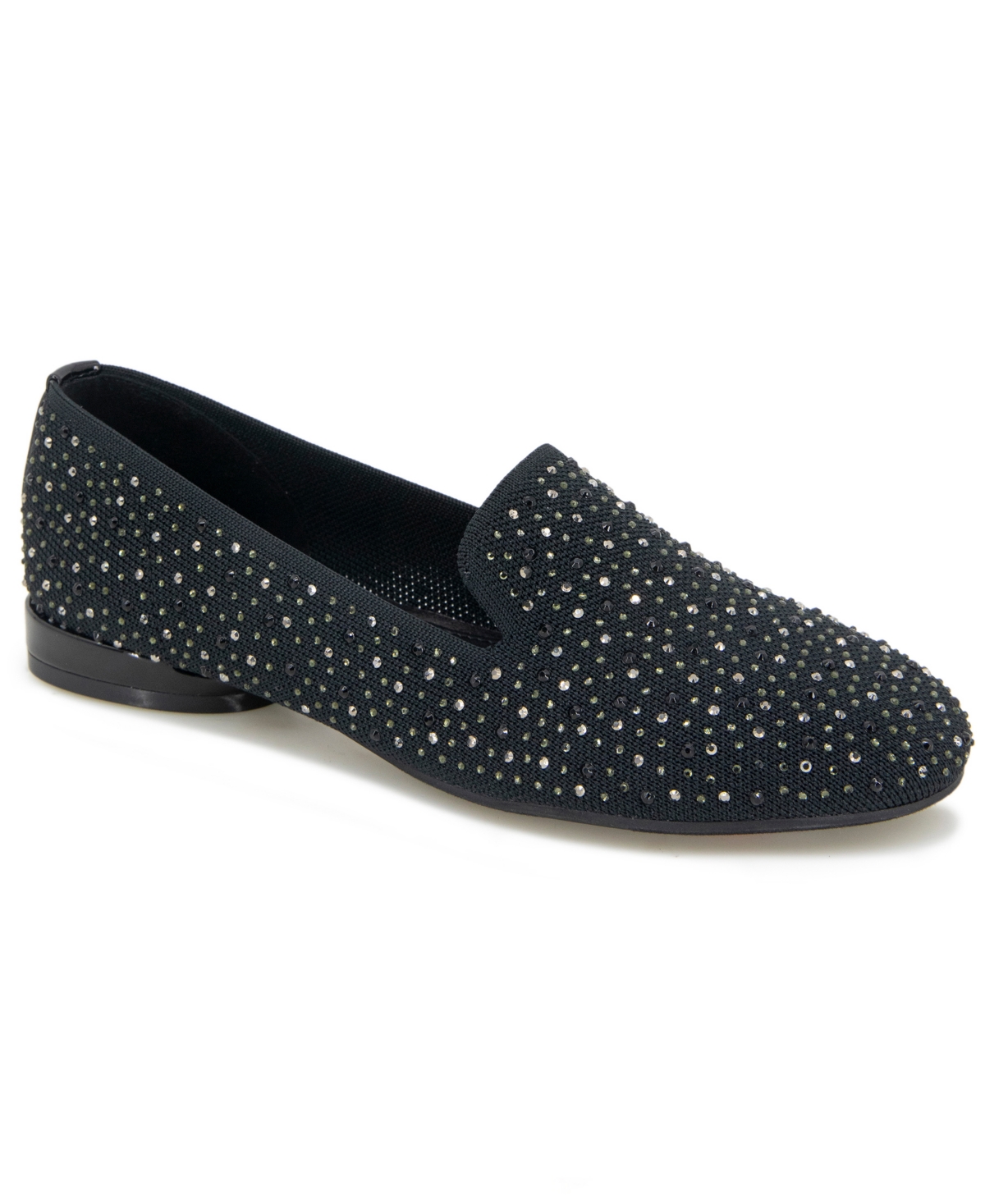 Kenneth Cole Reaction Women's Unity Round Toe Ballet Flats In Black Knit And Polyurethane
