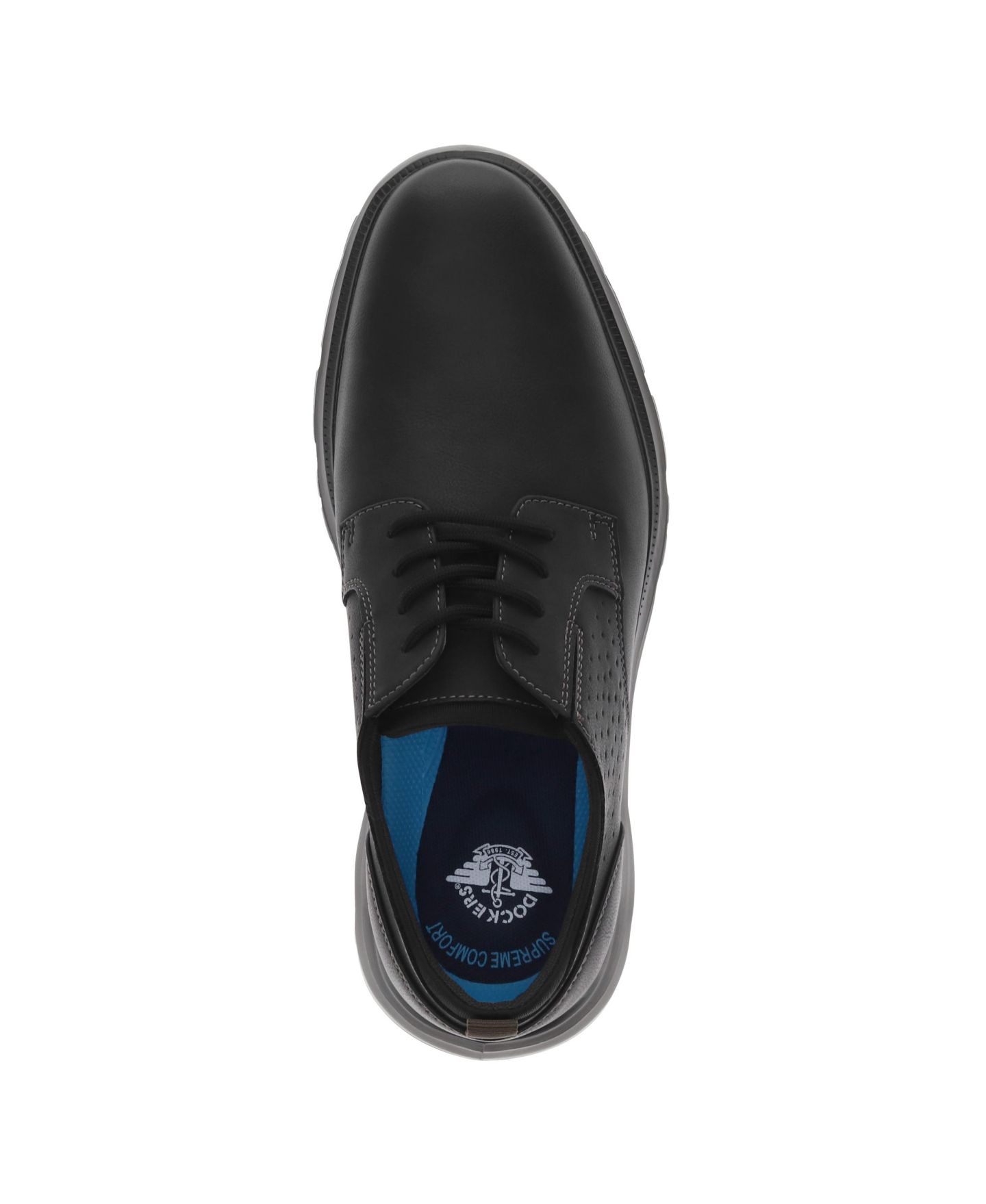 Обувь Dockers Men's Finley Comfort Oxfords, цвет: Чёрный / Серый — фото 5