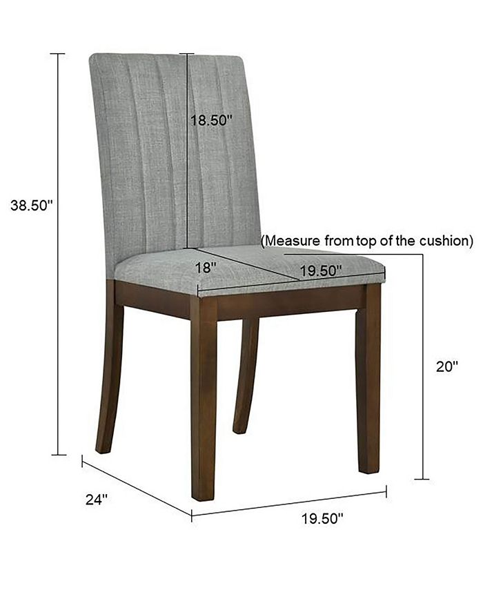 510 Design Everly 19.5" 2 Piece Upholstered Channelback Dining Chair