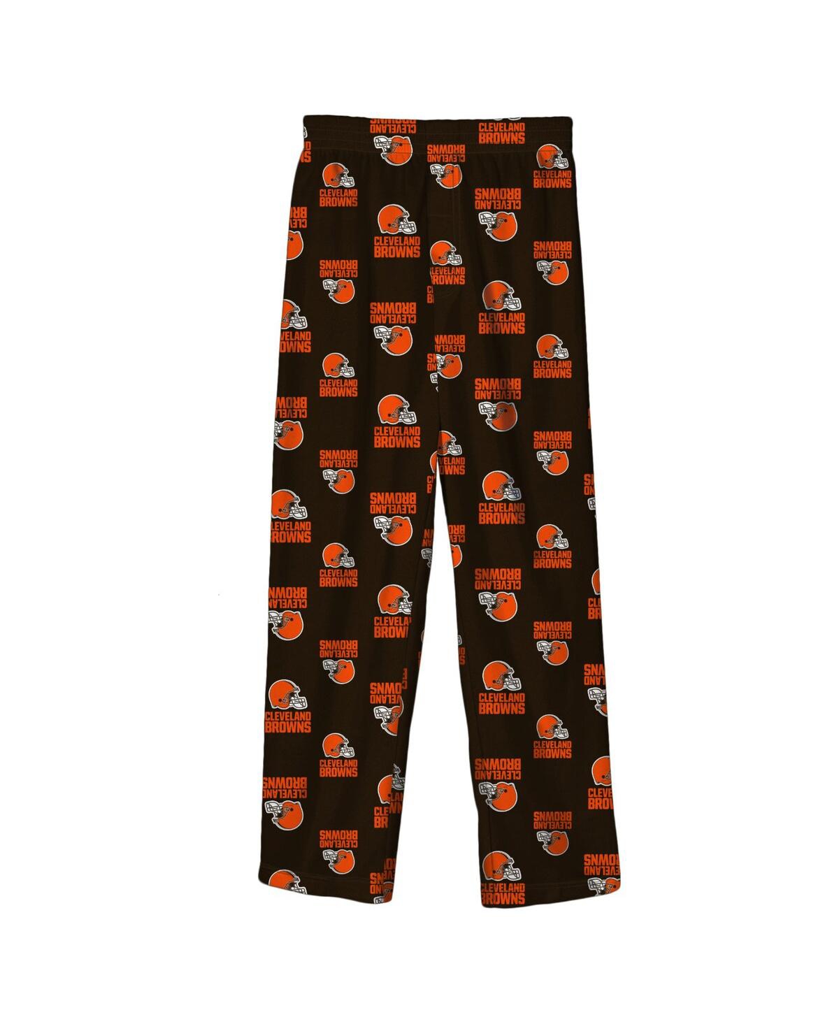 Outerstuff Babies' Toddler Boys And Girls Brown Cleveland Browns Team Color Sleep Pants