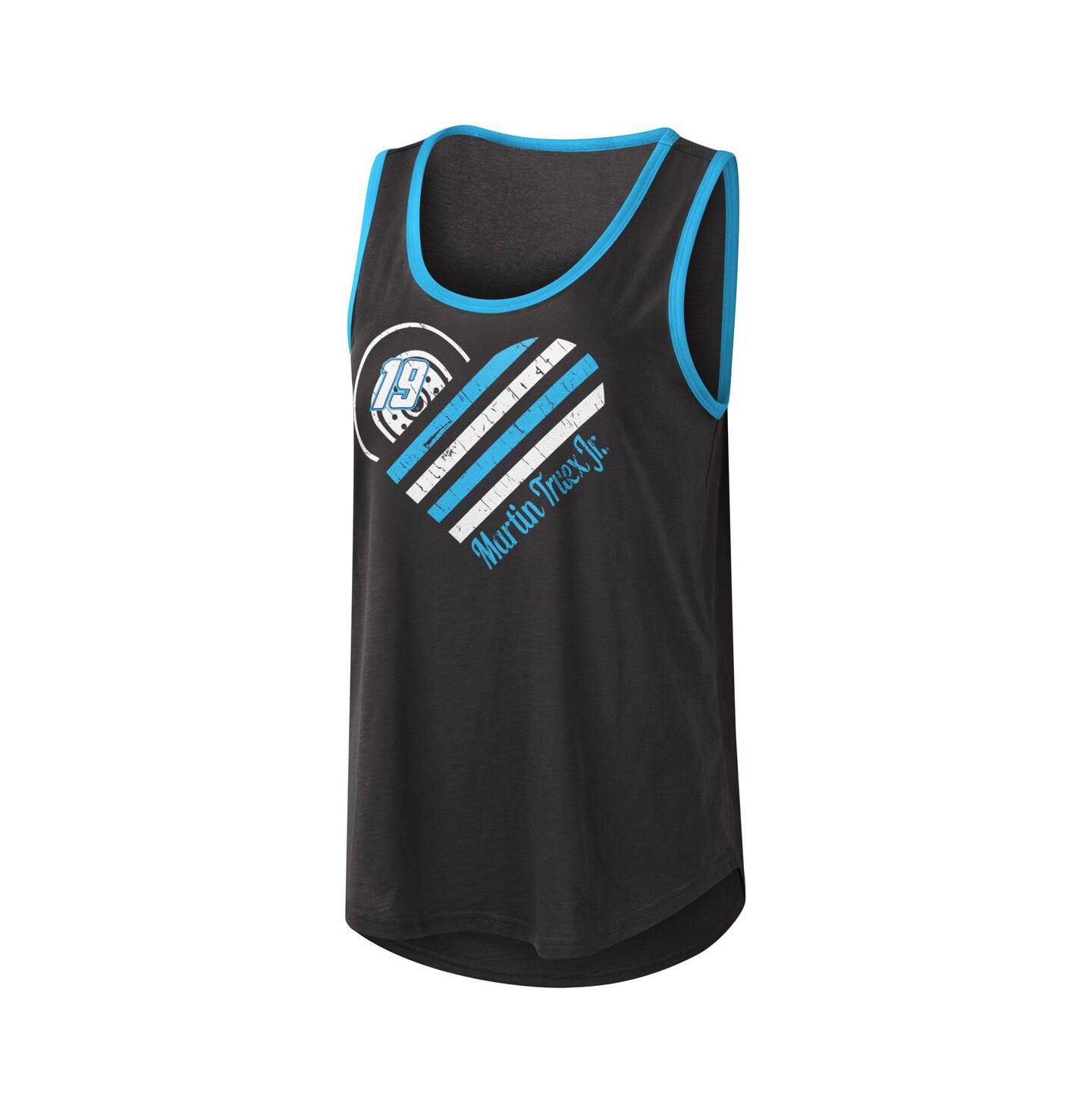 Женский топ G-III 4Her by Carl Banks Black Martin Truex Jr A Game Scoop Neck — фото 3