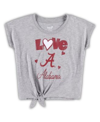 Preschool Girls Heathered Gray, Crimson Alabama Crimson Tide Forever Love T-shirt and Leggings Set