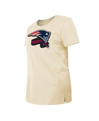 Women's Cream New England Patriots Chrome Sideline T-shirt