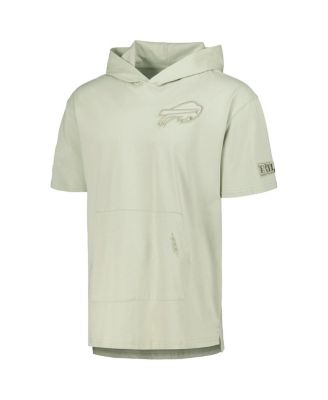 Men's Light Green Buffalo Bills Neutrals Short Sleeve Pullover Hoodie
