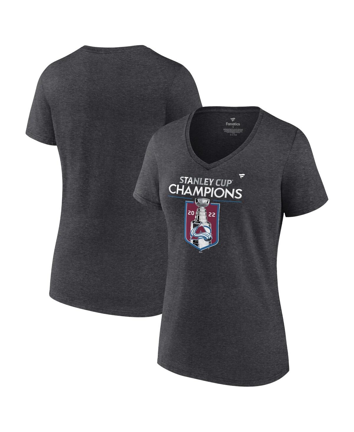 Fanatics Branded Heathered Charcoal Colorado Avalanche 2022 Stanley Cup Champions Plus Size Locker R In Heathered Charcoal