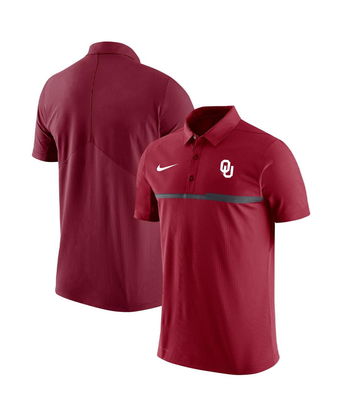 Shop Nike Men's  Crimson Oklahoma Sooners 2023 Coaches Performance Polo Shirt