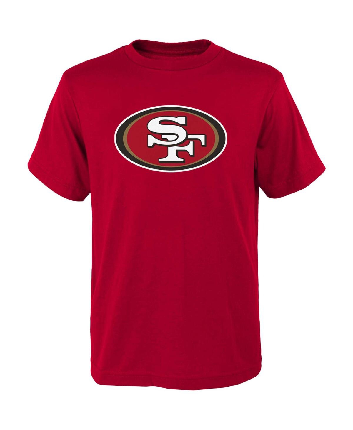 Outerstuff Kids' Big Boys Scarlet San Francisco 49ers Primary Logo T-shirt