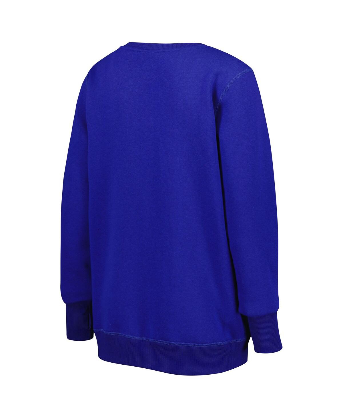 Shop Cuce Women's  Royal Los Angeles Rams Deep V-neck Pullover Sweatshirt