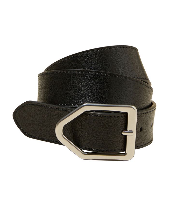 COTTON ON Men's Leather Icon Buckle Belt - Macy's