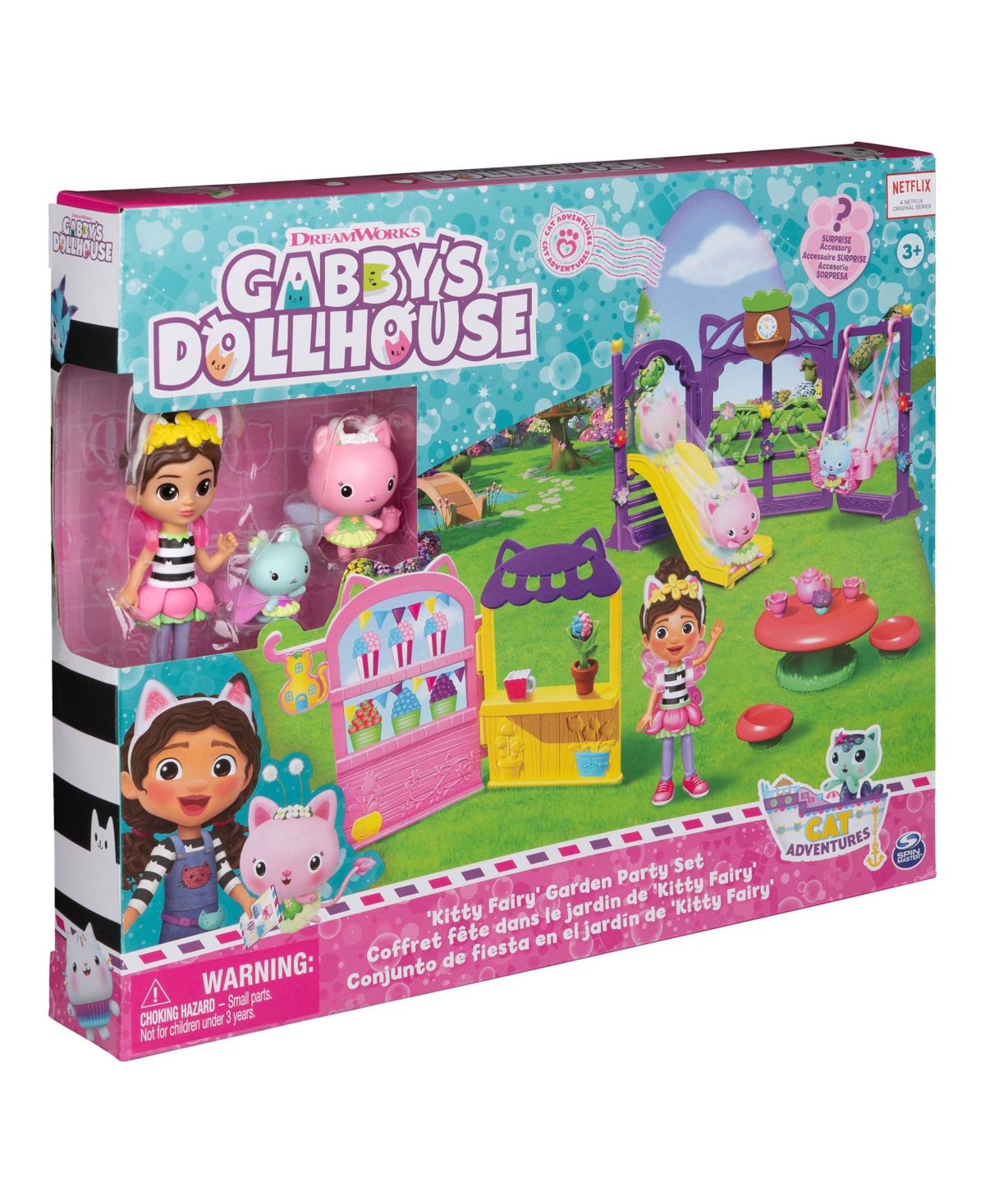 Shop Gabby's Dollhouse Kittyfairy Garden Party, 18-piece Playset With 3 Toy Figures, Surprise Toys Dollhouse Accessories, K In Multi-color
