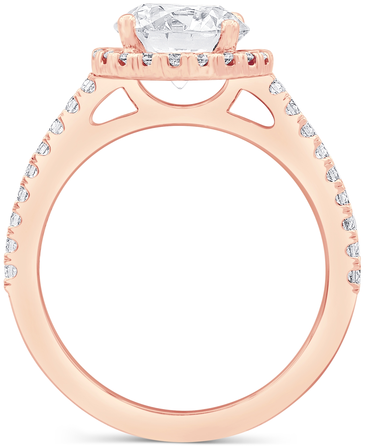 Badgley Mischka Certified Lab Grown Diamond Halo Engagement Ring (2-1/2 ct. t.w.) in 14k Gold