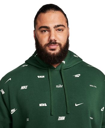 Nike men's sportswear club fleece swoosh allover print pullover hoodi deals