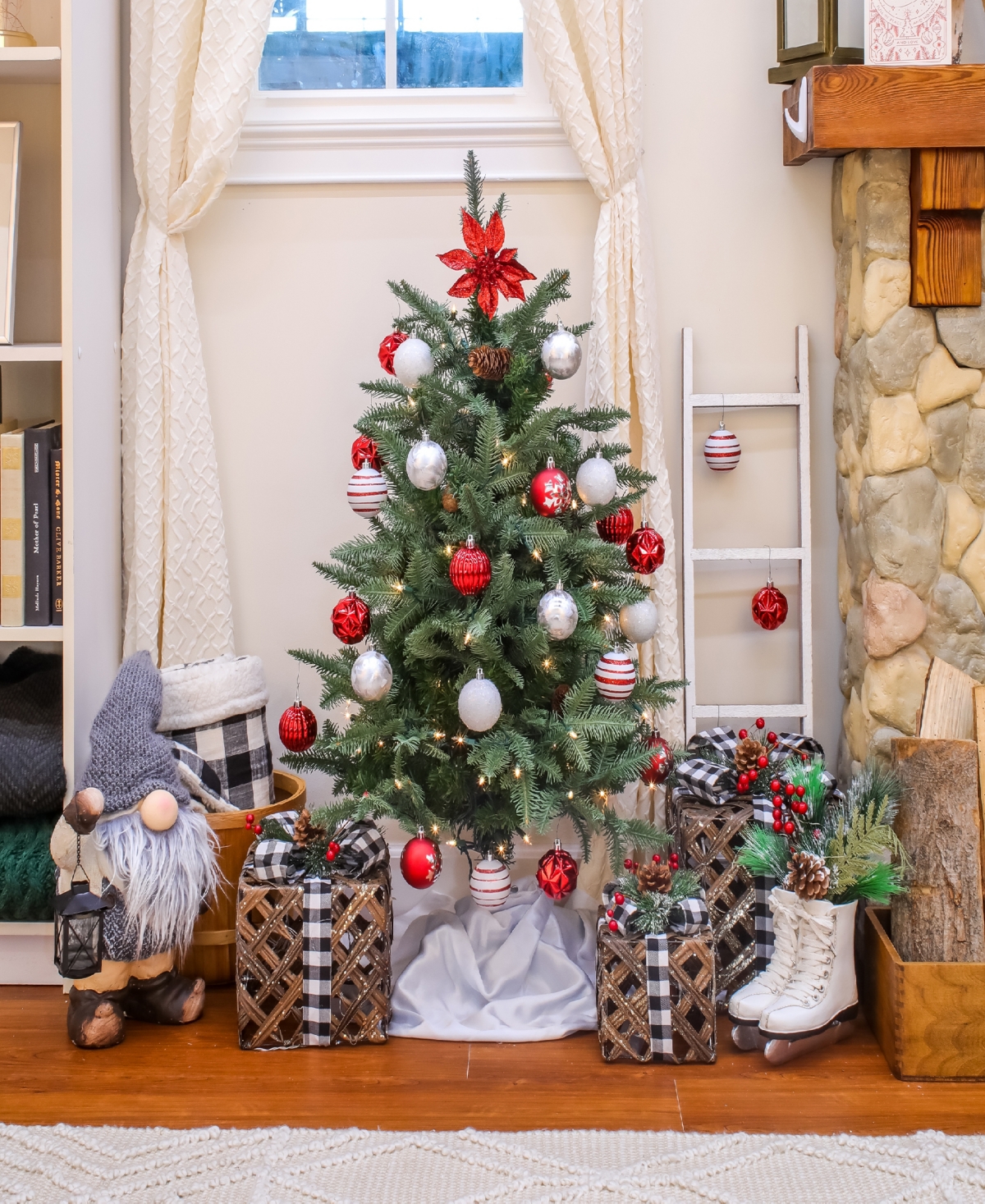 National Tree Company 3' Evergreen Pathway Tree With Clear Lights In Green