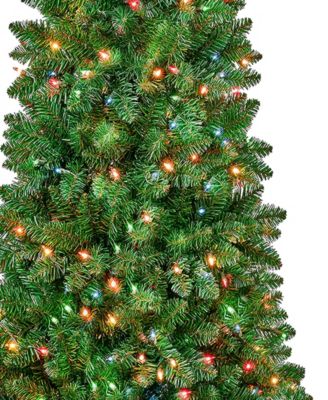 First Traditions 6' Rowan Pencil Slim Tree with Multicolor Lights