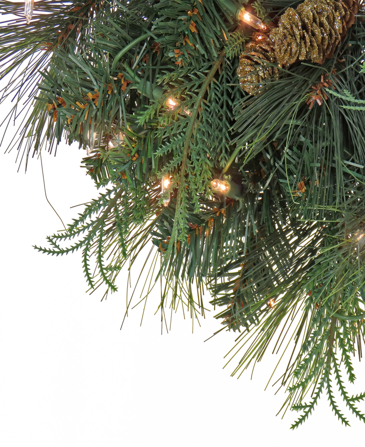 NATIONAL TREE COMPANY FIRST TRADITIONS COLLECTION, 30" ARTIFICIAL NORTH CONWAY WREATH WITH GLITTERY CONES AND EUCALYPTUS,  