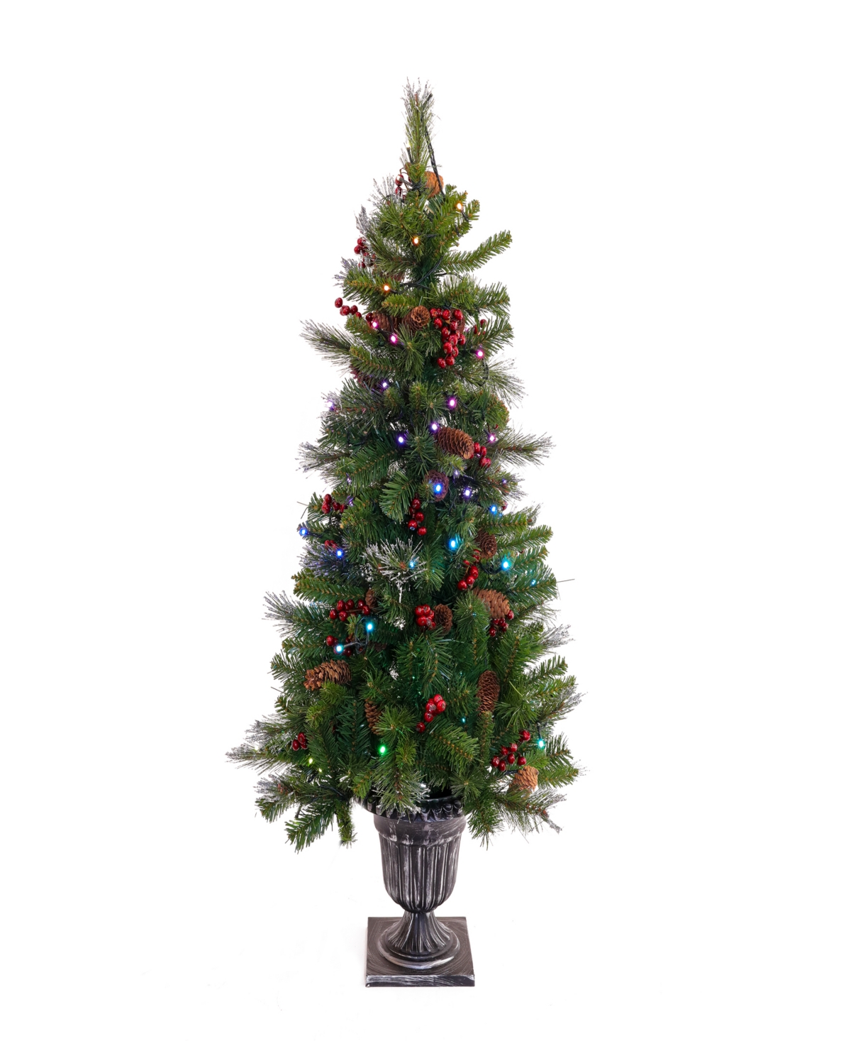 National Tree Company 4' Crestwood Spruce Entrance Tree With Twinkly Led Lights In Green