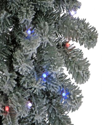 30" Snowy Sheffield Spruce Wreath with Twinkly LED Lights