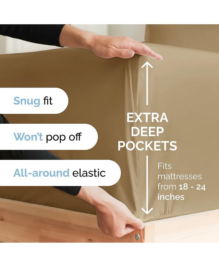 CGK Unlimited Extra Deep Pocket 18 24 Inch Microfiber Fitted Sheet