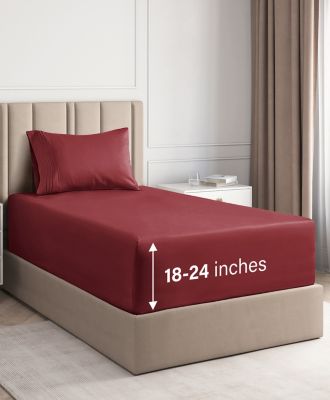 Extra Deep Pocket Microfiber 3 Piece Sheet Set, Twin Extra Long