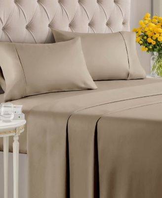 4 Piece 100% Cotton 400 Thread Count Sheet Set - Queen