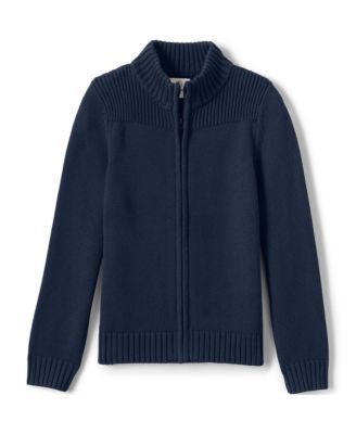 Boys Cotton Modal Zip Front Cardigan Sweater