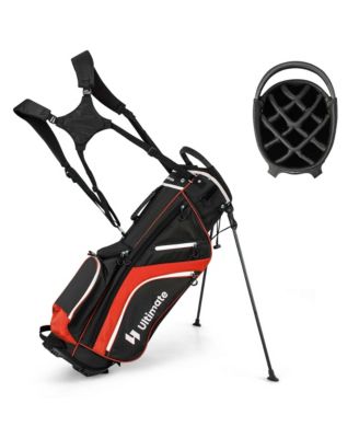 Lightweight Golf Stand Bag with 14 Way Top Dividers 6 Pockets Cooler Bag Rain Hood
