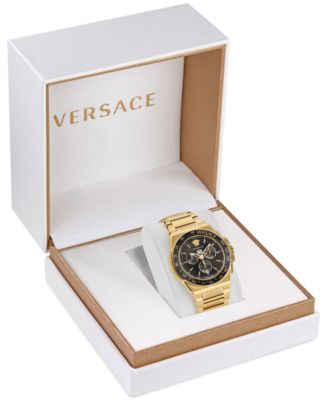 Men's Greca Extreme Swiss Chronograph Gold-Tone Stainless Steel Bracelet Watch 45mm
