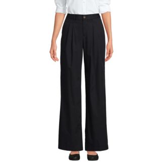 Armani Collezioni Womens Pants Size 46 10 Black Wide Leg Dress Trousers Wool