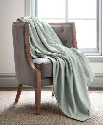 Vellux - Cotton Textured Chevron Woven Twin Blanket