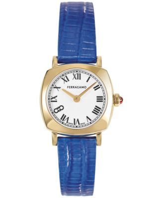 Ferragamo - Women's Swiss Blue Leather Strap Watch 23mm