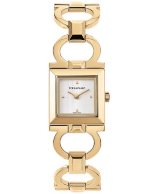 Ferragamo - Women's Swiss Ion-Plated Gold-Tone Bracelet Watch 20mm