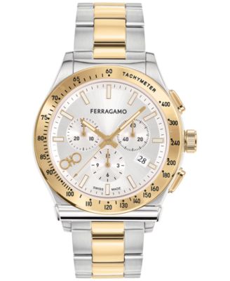 Ferragamo - Men's 1927 Swiss Chronograph Two-Tone Stainless Steel Bracelet Watch 42mm