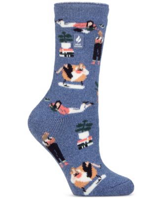 Heat Holders - Women's Julianna Reading Patterned Crew Socks
