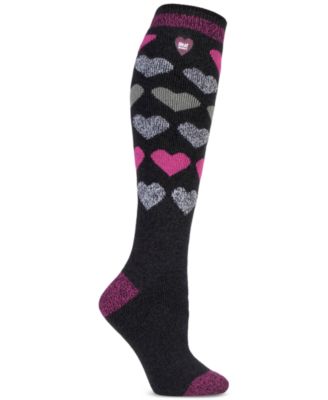 Heat Holders - Laura Hearts Long Socks