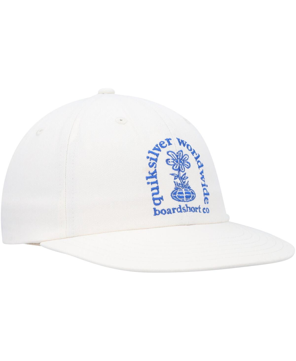 Shop Quiksilver Men's  White Fortune Snapback Hat