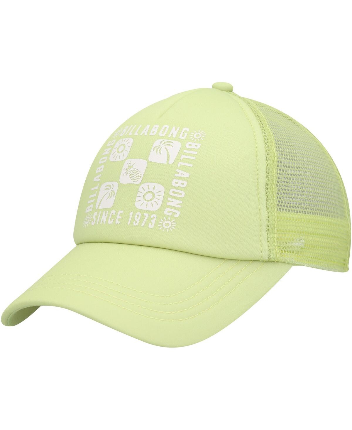 Shop Billabong Big Girls  Neon Green Ohana Trucker Snapback Hat
