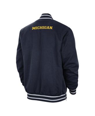 Nike Men's Navy Michigan Wolverines Full-Zip Bomber Jacket - Macy's