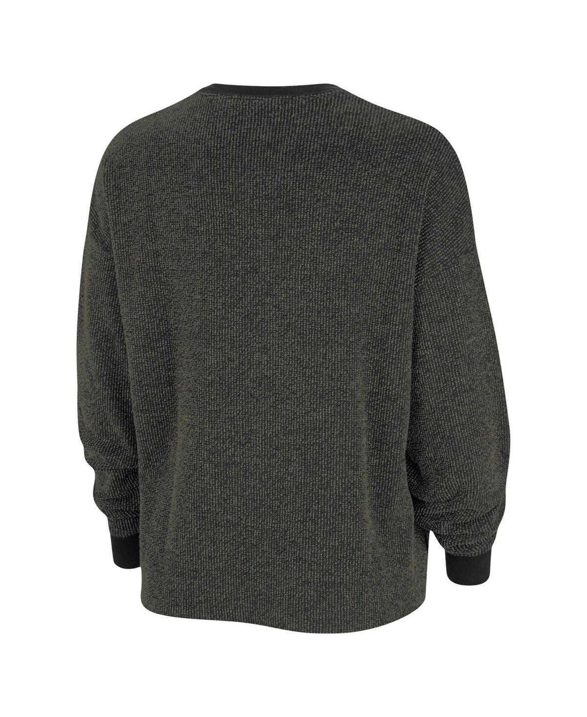 Nike Women's  Black Alabama Crimson Tide Yoga Script Pullover Sweatshirt In Black