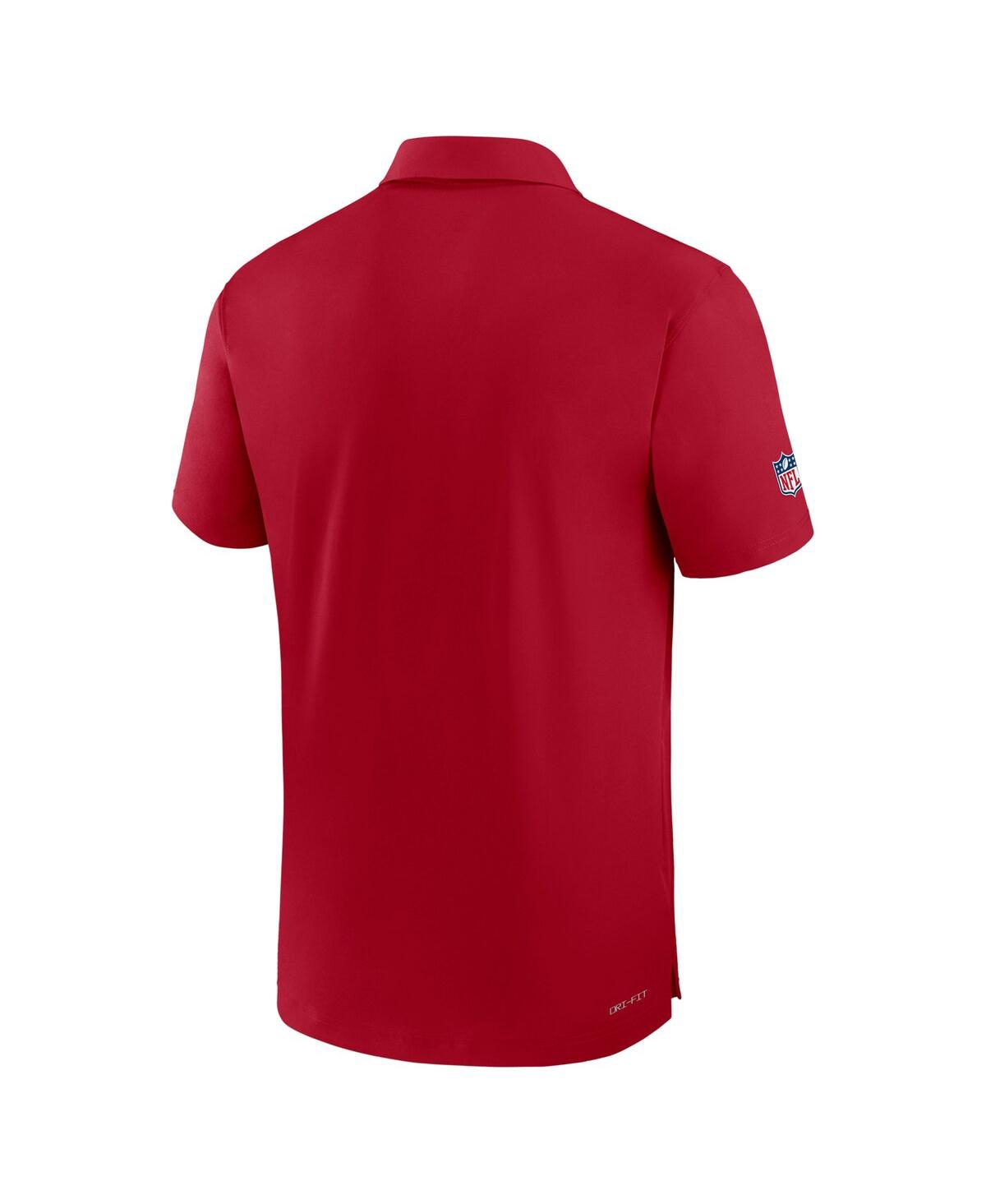 Shop Nike Men's  Red Tampa Bay Buccaneers Sideline Coaches Performance Polo Shirt