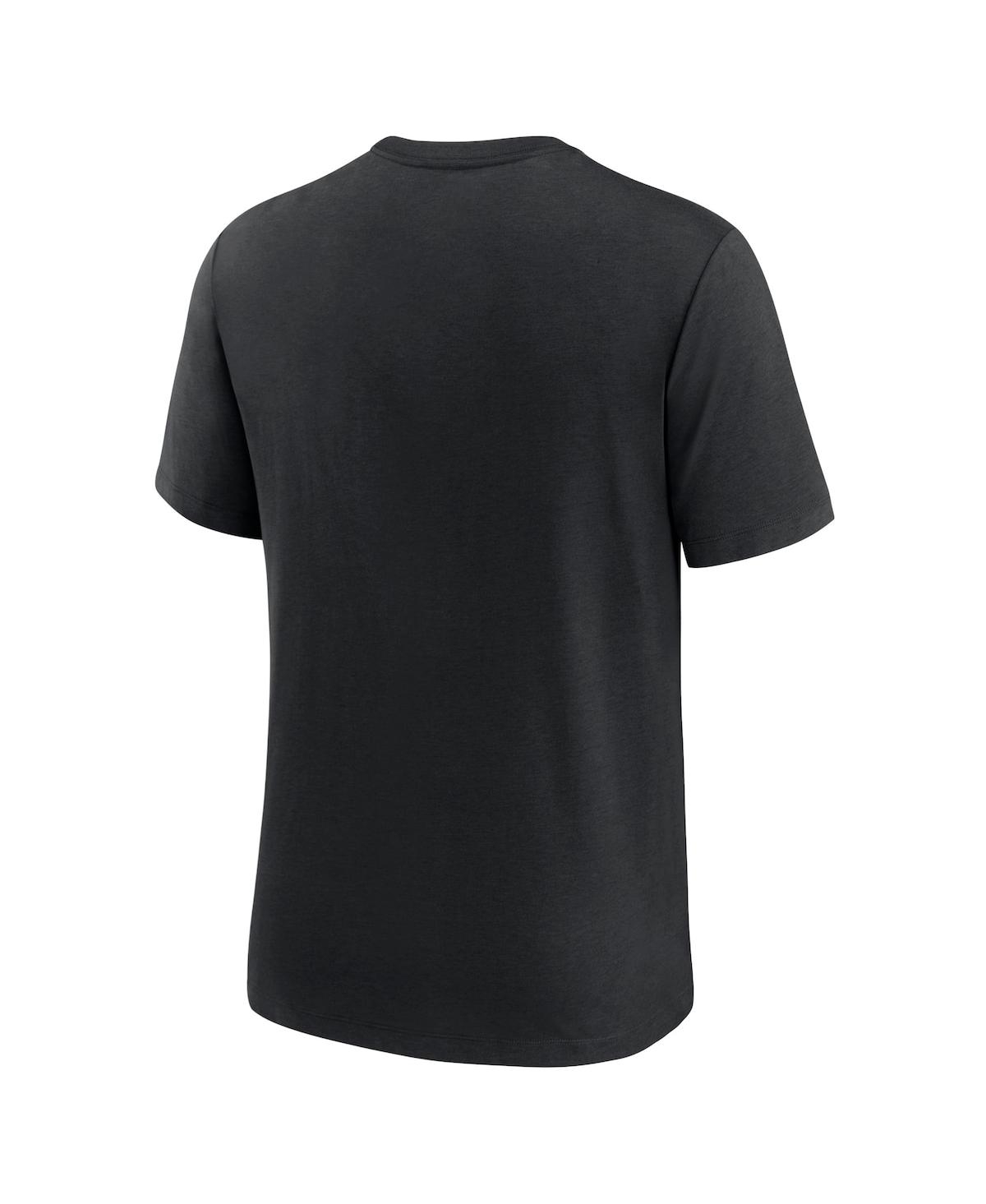 Shop Nike Men's  Black Pittsburgh Steelers Rewind Logo Tri-blend T-shirt
