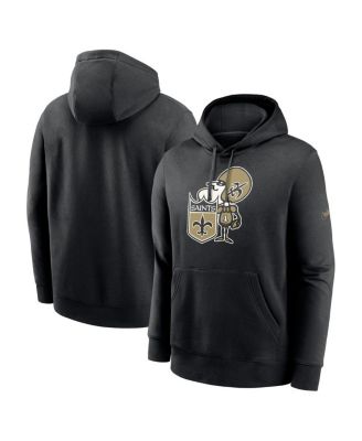 Men's Black New Orleans Saints Rewind Club Pullover Hoodie