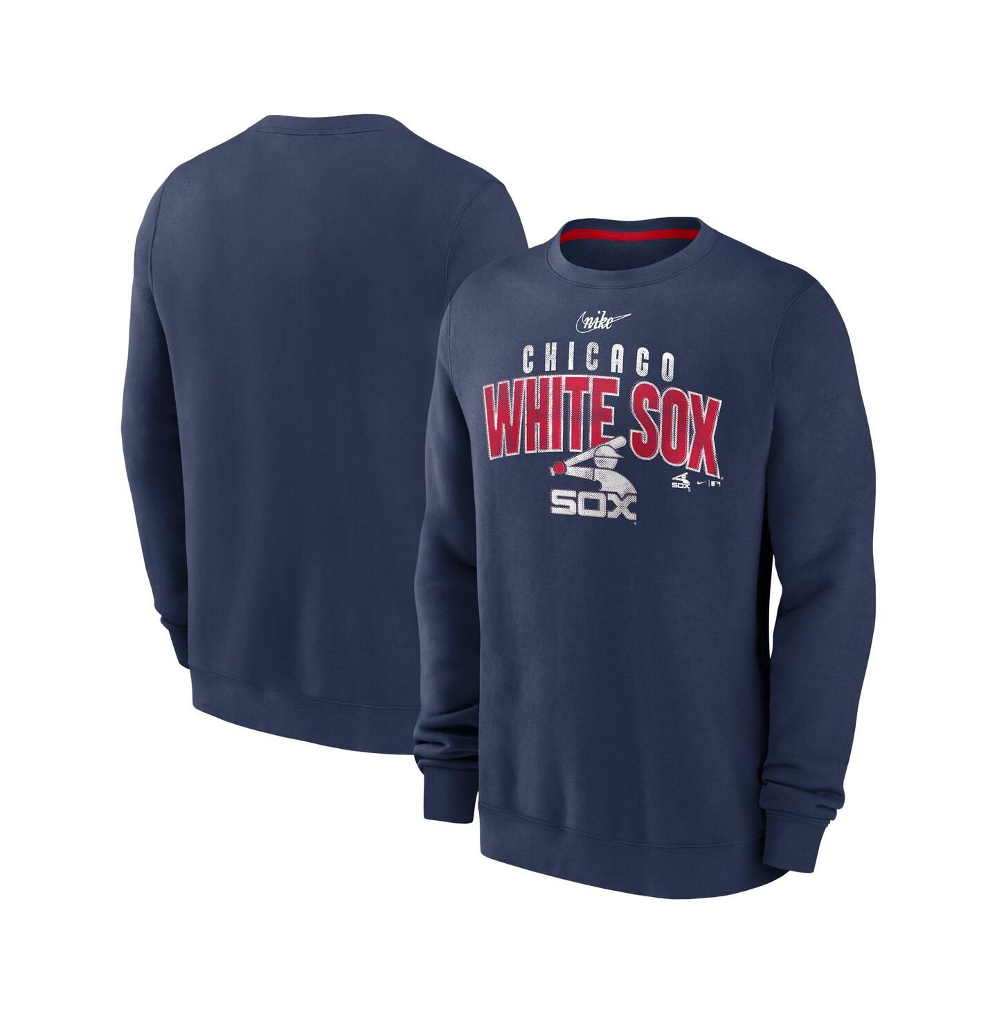 Мужская толстовка Nike Navy Chicago White Sox Cooperstown Collection Team Shout Out Pullover — фото 3