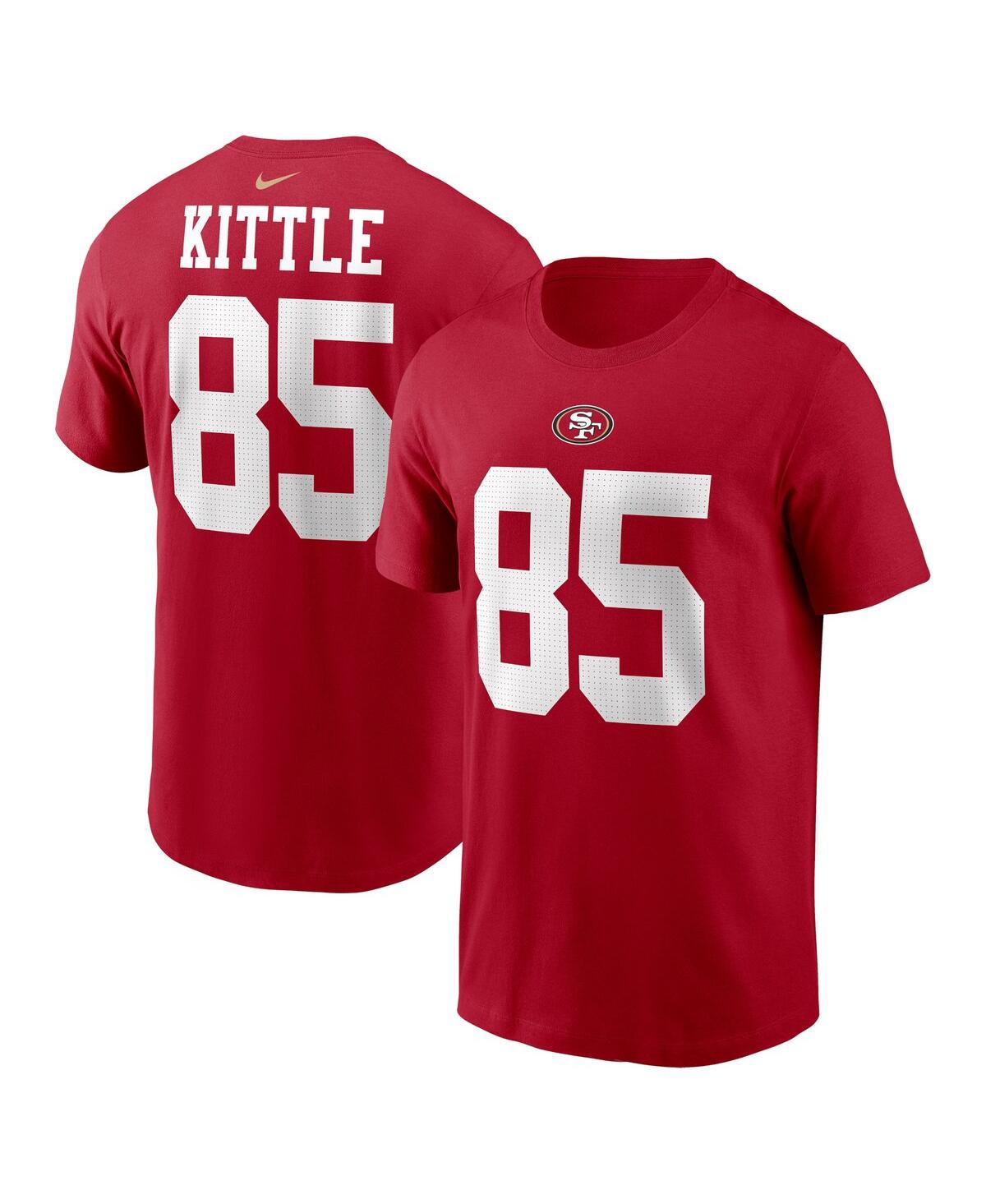 Men's Nike George KittleSan Francisco 49ers Player Name and Number T-shirt - Scarlet
