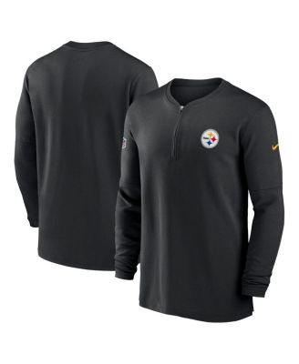 Men's Black Pittsburgh Steelers 2023 Sideline Performance Long Sleeve Quarter-Zip Top